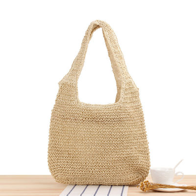 Sac à main en paille tissé à une épaule pour les femmes voyageant et sortant sur la plage
