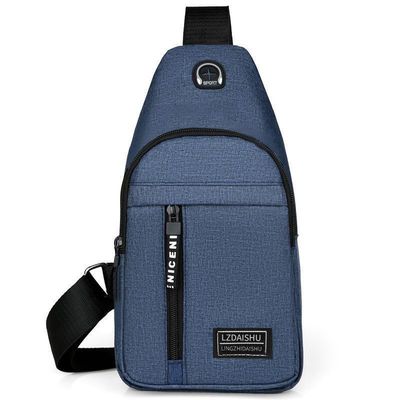 Logo personnalisé Sac à poitrine pour hommes pour les sports de plein air Sac à épaule unique de couleur solide