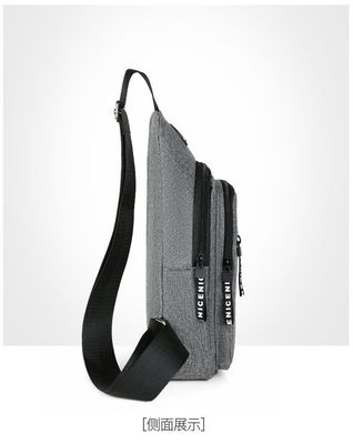 Logo personnalisé Sac à poitrine pour hommes pour les sports de plein air Sac à épaule unique de couleur solide