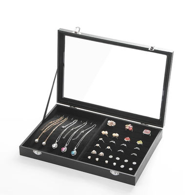 Logo personnalisé Accepté Porte- bijoux en cuir PU pour collier Anneaux d'oreillers de stockage