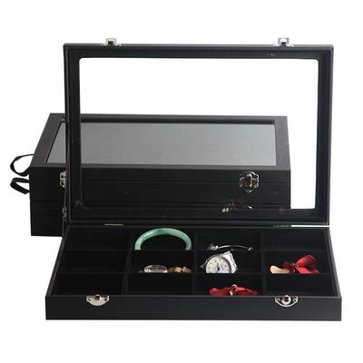 Logo personnalisé Accepté Porte- bijoux en cuir PU pour collier Anneaux d'oreillers de stockage