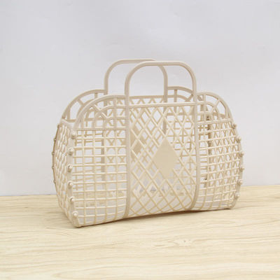 Sac de plage pour enfants panier cadeau réutilisable fermeture ouverte sac en plastique pour filles et plus