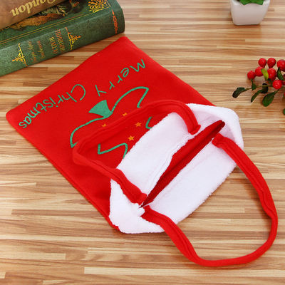 Nouveau style à la mode Sac à dos de Noël en velours rouge pour enfants