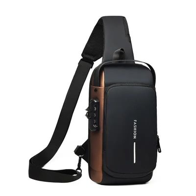 2023 Dernière mode Sac à dos masculin crossbody avec conception imperméable et logo personnalisé