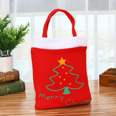 Nouveau style à la mode Sac à dos de Noël en velours rouge pour enfants