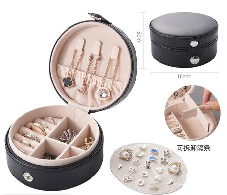 Coffret de bijoux en velours boîte à bijoux de voyage organisateur avec couleur personnalisée pour le bénéfice