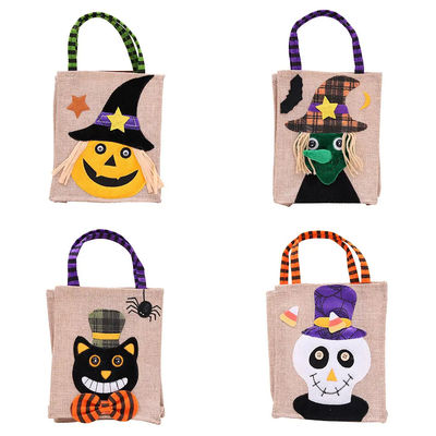 Fermeture ouverte réutilisable sac en lin pour la collection de bonbons