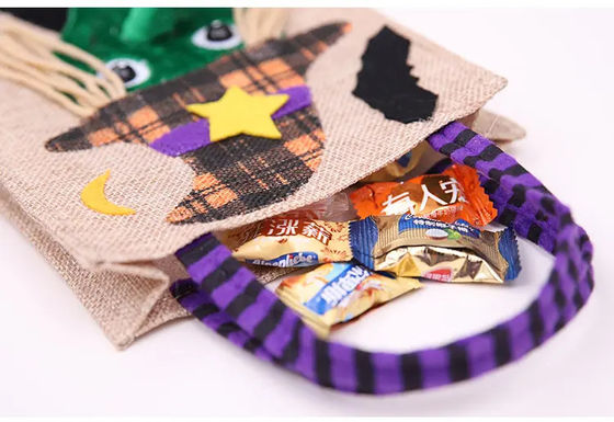 Fermeture ouverte réutilisable sac en lin pour la collection de bonbons