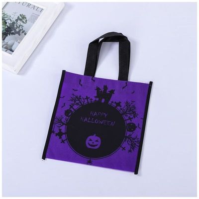 Décorations d'Halloween accessoires pour enfants Portable sac de bonbons en tissu de citrouille pour les enfants fête