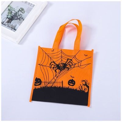 Décorations d'Halloween accessoires pour enfants Portable sac de bonbons en tissu de citrouille pour les enfants fête