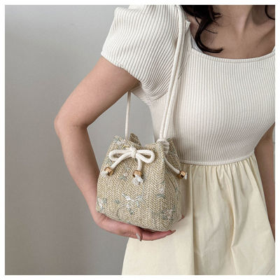 Sac de paille à épaule unique en couleur personnalisée pour les amateurs de mode
