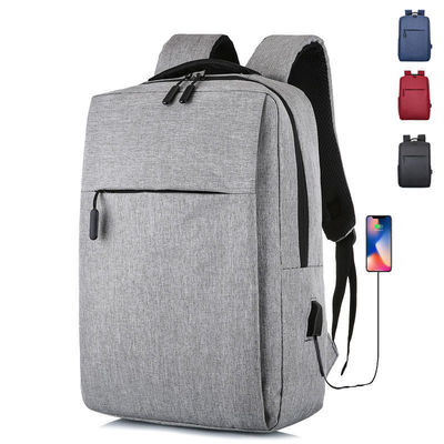 Logo personnalisé noir Unisexe Ergonomie Anti-vol Sac à dos portable en nylon intelligent avec USB