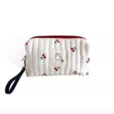 Couleur personnalisée mode style de voyage sac de maquillage coton toilette