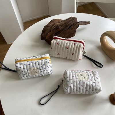 Couleur personnalisée mode style de voyage sac de maquillage coton toilette
