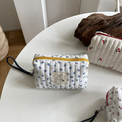 Couleur personnalisée mode style de voyage sac de maquillage coton toilette