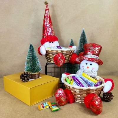 Acceptable OEM / ODM personnalisé décoration de bureau de Noël panier de bonbons pour cadeau à la maison
