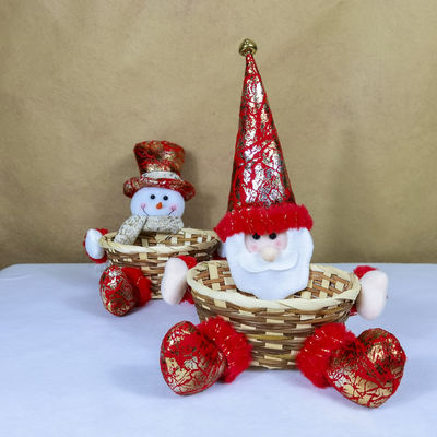 Acceptable OEM / ODM personnalisé décoration de bureau de Noël panier de bonbons pour cadeau à la maison