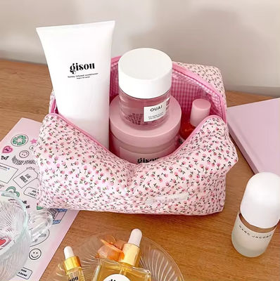 Fermeture à fermeture à glissière Sac cosmétique floral pour toilettes Voyage Logo personnalisé Design d'été