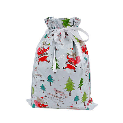 Matériaux recyclés Impression numérique personnalisée Foil plastique sac d'emballage cadeau de Noël