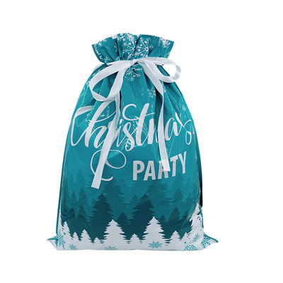 Matériaux recyclés Impression numérique personnalisée Foil plastique sac d'emballage cadeau de Noël