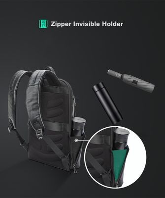 Sac à dos en cuir pour ordinateur portable de grande capacité pour hommes avec port de charge USB anti-vol
