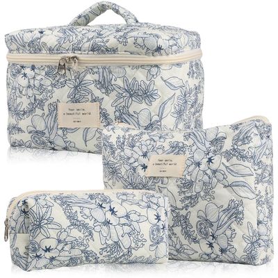 Un sac de maquillage bleu léger Le dernier style à la mode pour les besoins de voyage des femmes