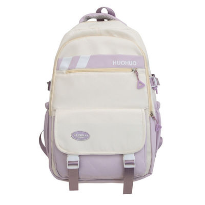 Sac à dos rose de grande capacité pour enfants en forme de lettre