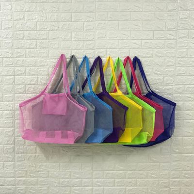 Le dernier style à la mode pour les enfants Sable à l' égout Sac à main pliable Jouets de stockage Sac à mailles