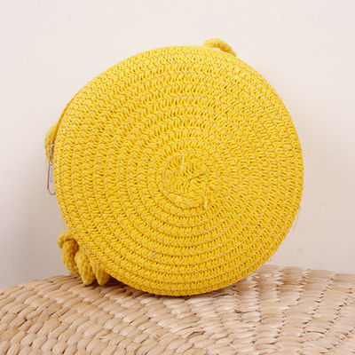 Unisexe sac de plage de tendance rétro sac à main en paille tissée pour sacs à main de grande capacité