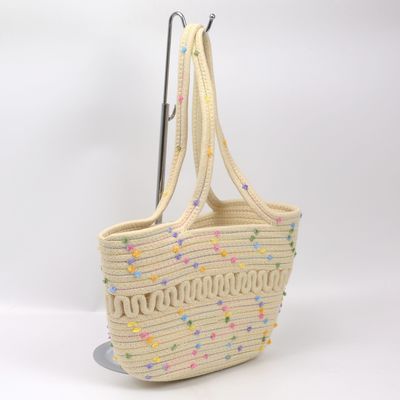 Sacs à cordes de coton concis pour femmes Idéal pour la mode d'été et les escapades à la plage