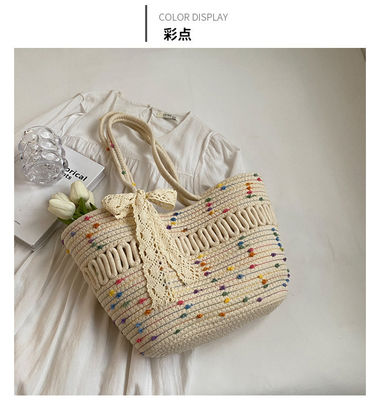 Sacs à cordes de coton concis pour femmes Idéal pour la mode d'été et les escapades à la plage