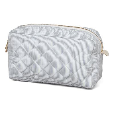 Logo personnalisé à motif solide Sac en coton souple et gonflé Sac cosmétique en coton biologique