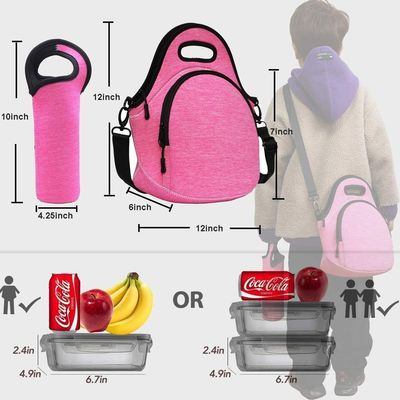12.6x6.3x12.6 pouces boîte à lunch thermique isolée sac à main pour l' élève de l' école néoprène
