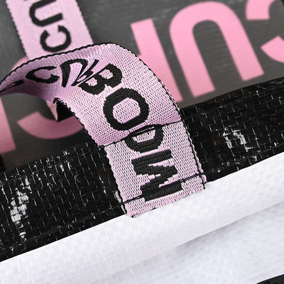 Sacs à main de type durable Pe Pp tissé avec logo et stratification personnalisés
