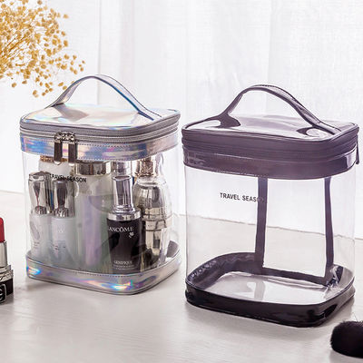 Sac pratique pour les cosmétiques imperméable à l'eau clair transparent sac de maquillage de beauté Voyage