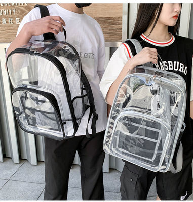 Le sac à dos le plus récent de la mode en PVC transparent étanche à l'eau Unisexe Sac scolaire 3PCS