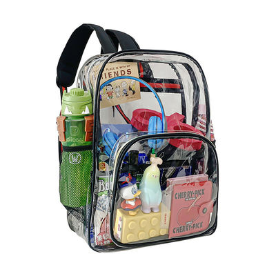 Sac à dos scolaire transparent à poches multiples avec logo personnalisé et fonction imperméable