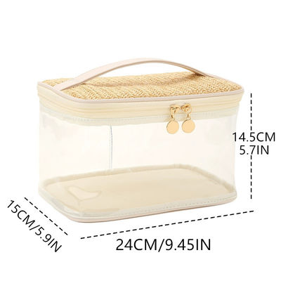 2024 Sac de toilette de voyage portable en PVC de grande capacité Sac de rangement cosmétique pour la mode