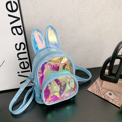 Logo personnalisé Accepté 3D Lapin Enfants sac à dos de l'école sac à linge mignon sac de fille