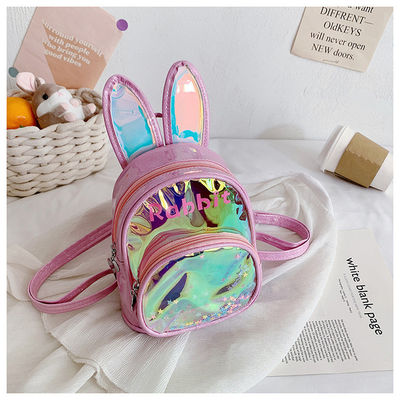 Logo personnalisé Accepté 3D Lapin Enfants sac à dos de l'école sac à linge mignon sac de fille