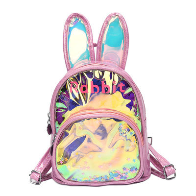 Logo personnalisé Accepté 3D Lapin Enfants sac à dos de l'école sac à linge mignon sac de fille