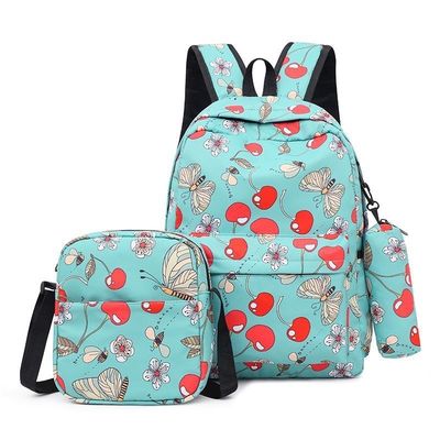 La vie quotidienne à l'école Ensemble de 3 pièces Sacs scolaires pour adolescentes Sac à dos féminin mignon