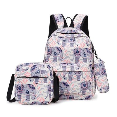 La vie quotidienne à l'école Ensemble de 3 pièces Sacs scolaires pour adolescentes Sac à dos féminin mignon