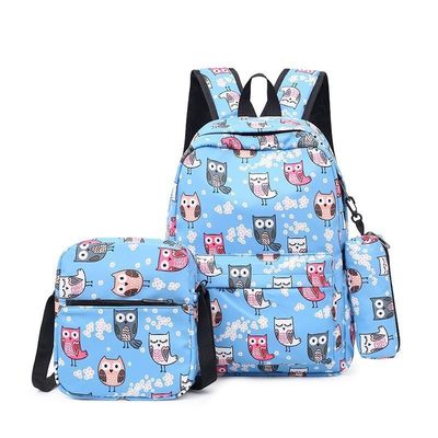 La vie quotidienne à l'école Ensemble de 3 pièces Sacs scolaires pour adolescentes Sac à dos féminin mignon