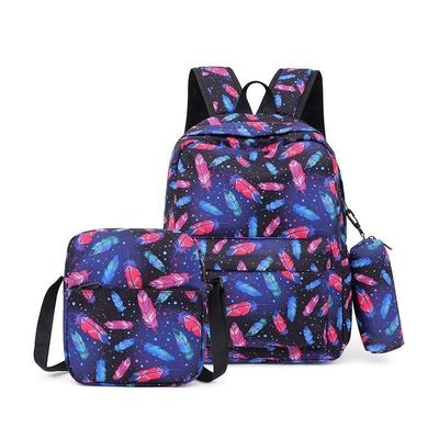 La vie quotidienne à l'école Ensemble de 3 pièces Sacs scolaires pour adolescentes Sac à dos féminin mignon