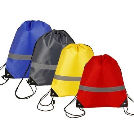 Fermeture à cordes Logo personnalisé 210D Polyester Sac à dos à cordes pour voyager