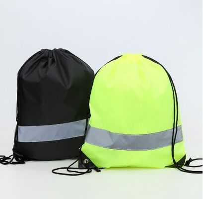 Fermeture à cordes Logo personnalisé 210D Polyester Sac à dos à cordes pour voyager
