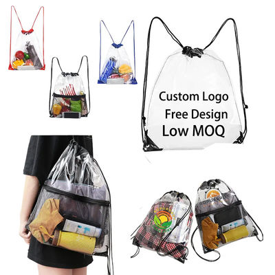 Fermeture à cordes Logo personnalisé 210D Polyester Sac à dos à cordes pour voyager