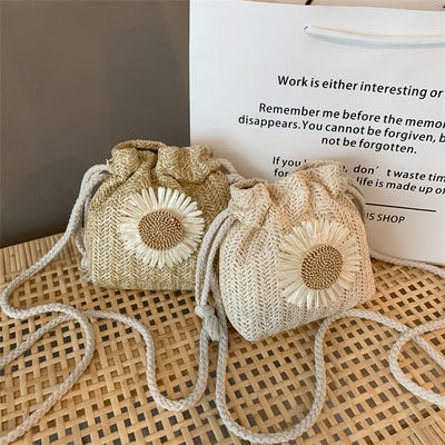 Sac à main de plage pour femmes Unisexe Sac à main à l'épaule croisé Sac à main d'été tissé