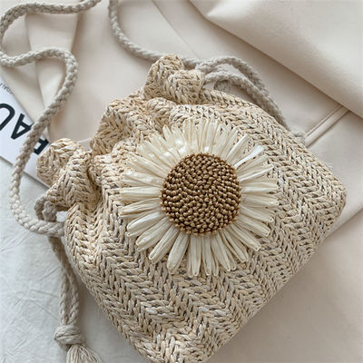 Sac à main de plage pour femmes Unisexe Sac à main à l'épaule croisé Sac à main d'été tissé